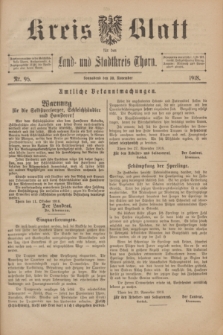 Kreis-Blatt für den Land - und Stadtkreis Thorn. 1918, Nr. 96 (30 November)