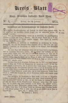 Kreis-Blatt des Königl. Preußischen Landraths-Amtes Thorn. Jg.2, No 6 (6 Februar 1835)