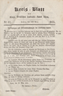 Kreis-Blatt des Königl. Preußischen Landraths-Amtes Thorn. Jg.2, No 12 (20 März 1835) + dod.