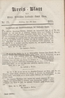 Kreis-Blatt des Königl. Preußischen Landraths-Amtes Thorn. Jg.2, No 23 (5 Juni 1835)