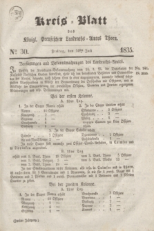 Kreis-Blatt des Königl. Preußischen Landraths-Amtes Thorn. Jg.2, No 30 (24 Juli 1835) + dod.