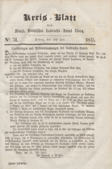 Kreis-Blatt des Königl. Preußischen Landraths-Amtes Thorn. Jg.2, No 31 (31 Juli 1835)