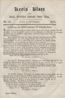 Kreis-Blatt des Königl. Preußischen Landraths-Amtes Thorn. Jg.2, No 36 (4 September 1835)