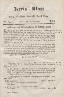 Kreis-Blatt des Königl. Preußischen Landraths-Amtes Thorn. Jg.2, No 37 (11 September 1835)