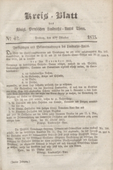 Kreis-Blatt des Königl. Preußischen Landraths-Amtes Thorn. Jg.2, No 42 (16 Oktober 1835)