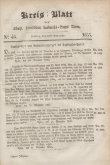 Kreis-Blatt des Königl. Preußischen Landraths-Amtes Thorn. Jg.2, No 46 (13 November 1835)