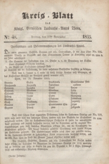 Kreis-Blatt des Königl. Preußischen Landraths-Amtes Thorn. Jg.2, No 48 (27 November 1835)