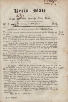 Kreis-Blatt des Königl. Preußischen Landraths-Amtes Thorn. Jg.3, No 1 (1 Januar 1836)