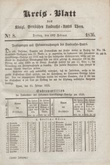 Kreis-Blatt des Königl. Preußischen Landraths-Amtes Thorn. Jg.3, No 8 (19 Februar 1836) + dod.