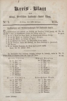 Kreis-Blatt des Königl. Preußischen Landraths-Amtes Thorn. Jg.3, No 9 (26 Februar 1836)