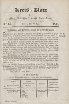 Kreis-Blatt des Königl. Preußischen Landraths-Amtes Thorn. Jg.3, No 14 (1 April 1836) + dod.