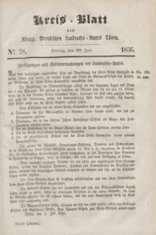 Kreis-Blatt des Königl. Preußischen Landraths-Amtes Thorn. Jg.3, No 28 (8 Juli 1836) + dod.