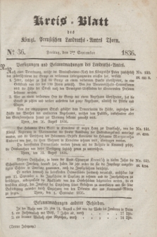 Kreis-Blatt des Königl. Preußischen Landraths-Amtes Thorn. Jg.3, No 36 (2 September 1836)