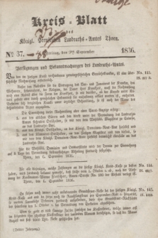 Kreis-Blatt des Königl. Preußischen Landraths-Amtes Thorn. Jg.3, No 37 (9 September 1836)