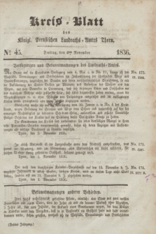 Kreis-Blatt des Königl. Preußischen Landraths-Amtes Thorn. Jg.3, No 45 (4 November 1836) + dod.