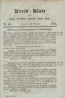 Kreis-Blatt des Königl. Preußischen Landraths-Amtes Thorn. Jg.3, No 48 (25 November 1836)