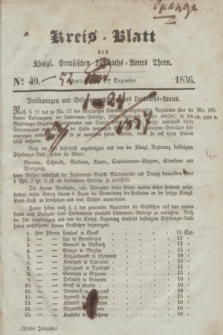 Kreis-Blatt des Königl. Preußischen Landraths-Amtes Thorn. Jg.3, No 49 (2 Dezember 1836)
