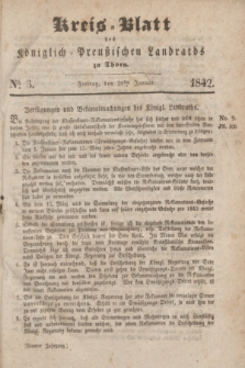 Kreis-Blatt des Königlich Preußischen Landraths zu Thorn. Jg.9, No. 3 (21 Januar 1842)