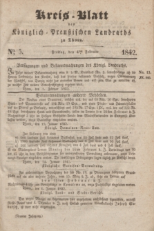 Kreis-Blatt des Königlich Preußischen Landraths zu Thorn. Jg.9, No. 5 (4 Februar 1842)