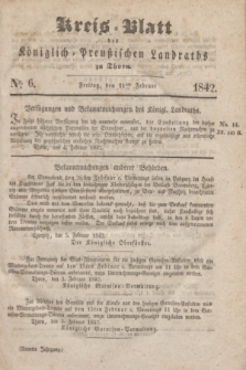 Kreis-Blatt des Königlich Preußischen Landraths zu Thorn. Jg.9, No. 6 (11 Februar 1842)