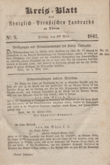 Kreis-Blatt des Königlich Preußischen Landraths zu Thorn. Jg.9, No. 9 (4 März 1842)