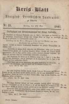 Kreis-Blatt des Königlich Preußischen Landraths zu Thorn. Jg.9, No. 19 (13 Mai 1842) + dod.