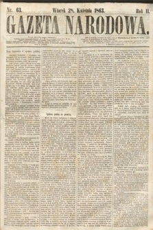 Gazeta Narodowa. 1863, nr 63