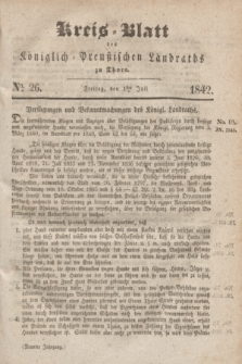 Kreis-Blatt des Königlich Preußischen Landraths zu Thorn. Jg.9, No. 26 (1 Juli 1842)