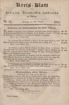 Kreis-Blatt des Königlich Preußischen Landraths zu Thorn. Jg.9, No. 32 (12 August 1842)