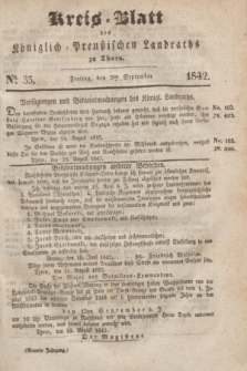 Kreis-Blatt des Königlich Preußischen Landraths zu Thorn. Jg.9, No. 35 (2 September 1842)