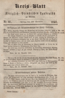 Kreis-Blatt des Königlich Preußischen Landraths zu Thorn. Jg.9, No. 45 (11 November 1842)