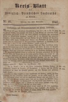 Kreis-Blatt des Königlich Preußischen Landraths zu Thorn. Jg.9, No. 46 (18 November 1842)