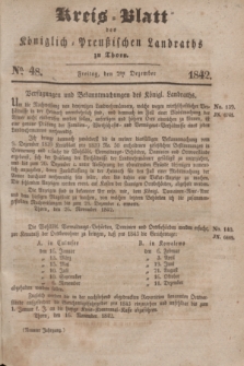 Kreis-Blatt des Königlich Preußischen Landraths zu Thorn. Jg.9, No. 48 (2 Dezember 1842)