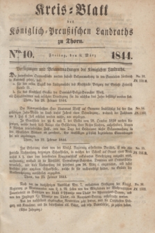 Kreis-Blatt des Königlich Preußischen Landraths zu Thorn. Jg.11, Nro. 10 (8 März 1844)
