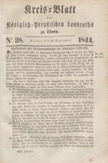 Kreis-Blatt des Königlich Preußischen Landraths zu Thorn. Jg.11, Nro. 38 (20 September 1844)