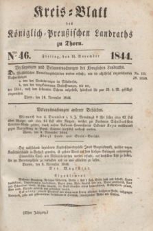 Kreis-Blatt des Königlich Preußischen Landraths zu Thorn. Jg.11, Nro. 46 (15 November 1844)