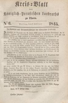 Kreis-Blatt des Königlich Preußischen Landraths zu Thorn. Jg.12, Nro. 6 (7 Februar 1845)