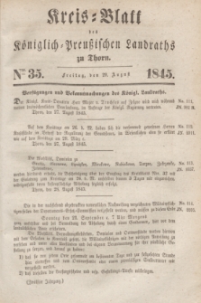 Kreis-Blatt des Königlich Preußischen Landraths zu Thorn. Jg.12, Nro. 35 (29 August 1845) + dod.