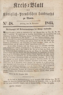 Kreis-Blatt des Königlich Preußischen Landraths zu Thorn. Jg.12, Nro. 48 (28 November 1845)