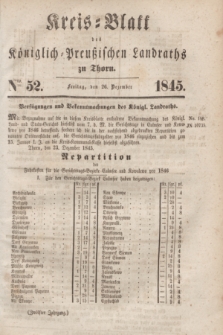 Kreis-Blatt des Königlich Preußischen Landraths zu Thorn. Jg.12, Nro. 52 (26 Dezember 1845)