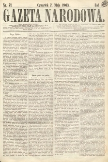 Gazeta Narodowa. 1863, nr 71