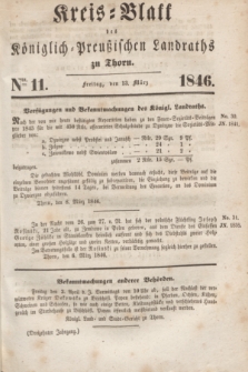 Kreis-Blatt des Königlich Preußischen Landraths zu Thorn. Jg.13, Nro. 11 (13 März 1846)