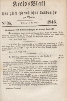 Kreis-Blatt des Königlich Preußischen Landraths zu Thorn. Jg.13, Nro. 35 (28 August 1846)