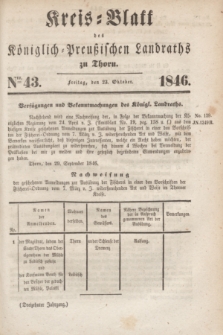 Kreis-Blatt des Königlich Preußischen Landraths zu Thorn. Jg.13, Nro. 43 (23 Oktober 1846)
