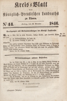 Kreis-Blatt des Königlich Preußischen Landraths zu Thorn. Jg.13, Nro. 44 (30 Oktober 1846) + wkładka