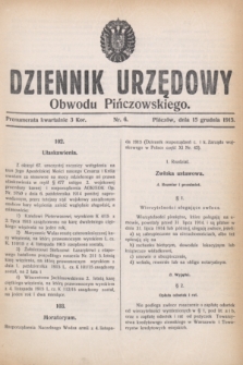 Dziennik Urzędowy Obwodu Pińczowskiego. 1915, nr 6 (15 grudnia)