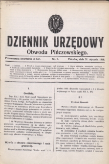 Dziennik Urzędowy Obwodu Pińczowskiego. 1916, nr 1 (31 stycznia)