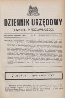 Dziennik Urzędowy Obwodu Pińczowskiego. 1916, nr 11 (20 listopada) + wkładka