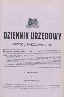 Dziennik Urzędowy Obwodu Pińczowskiego. 1917, nr 1 (20 stycznia)