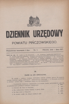 Dziennik Urzędowy Powiatu Pińczowskiego. 1917, nr 7 (1 lipca)